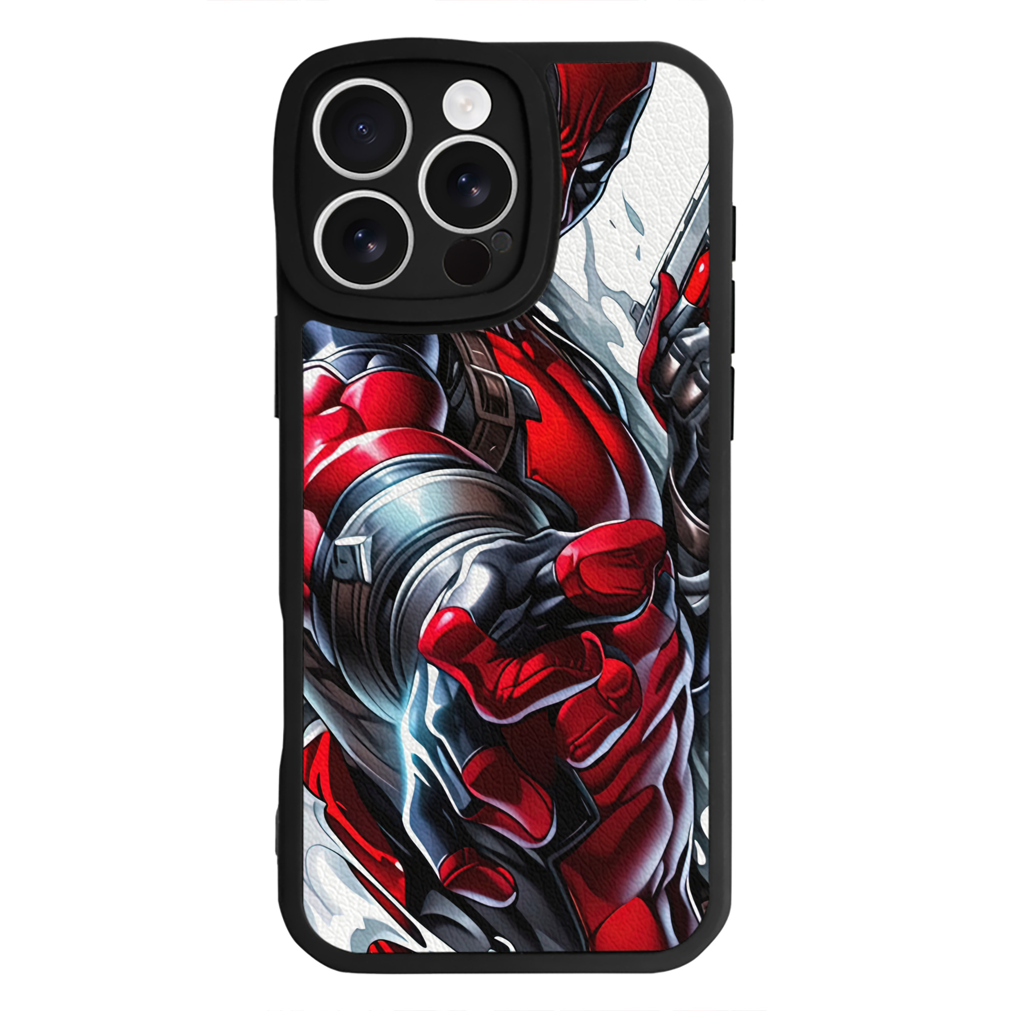 （画像用） Deadpool デッドプール 【iPhone 16シリーズ対応】シリコンスマホケース（レザー調） 材質：シリコン